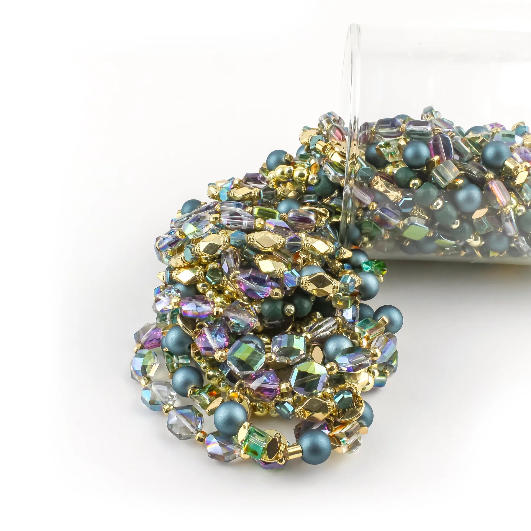 Erimish- Gallery Jar  - stack of 5 bracelets- extended