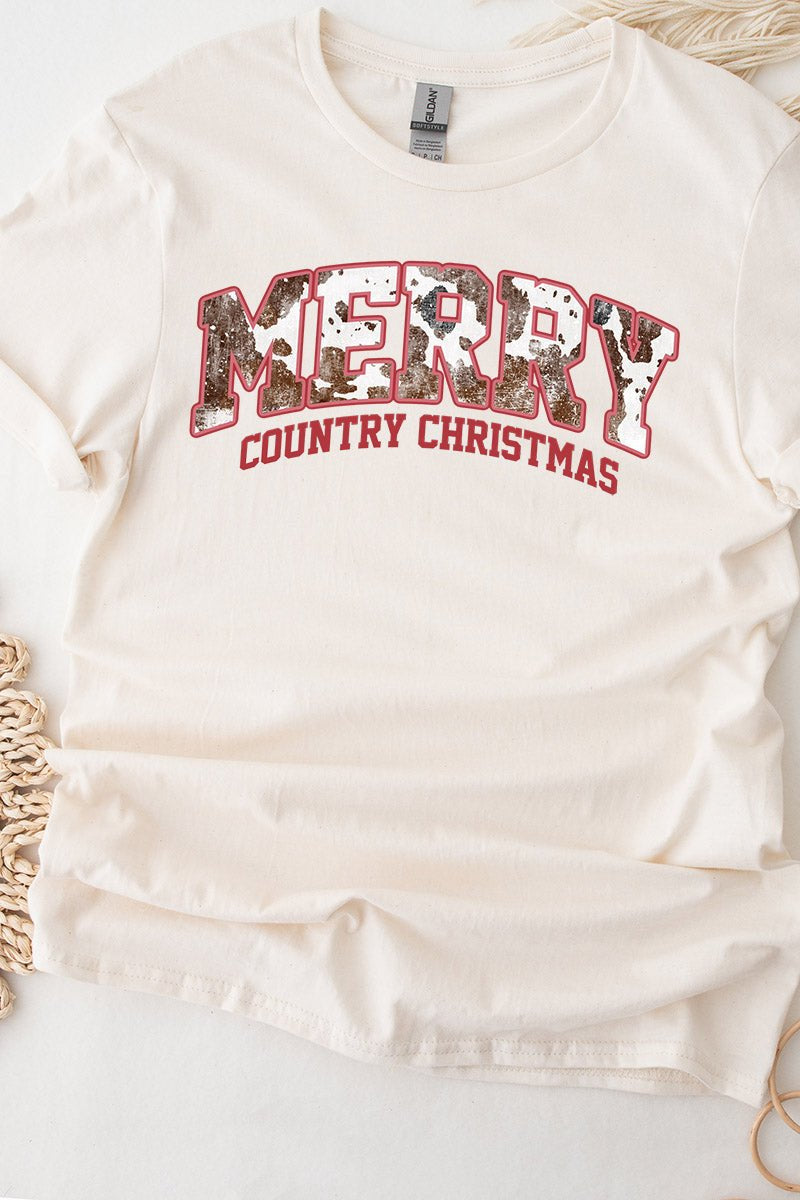 Merry Country Christmas Graphic Tee