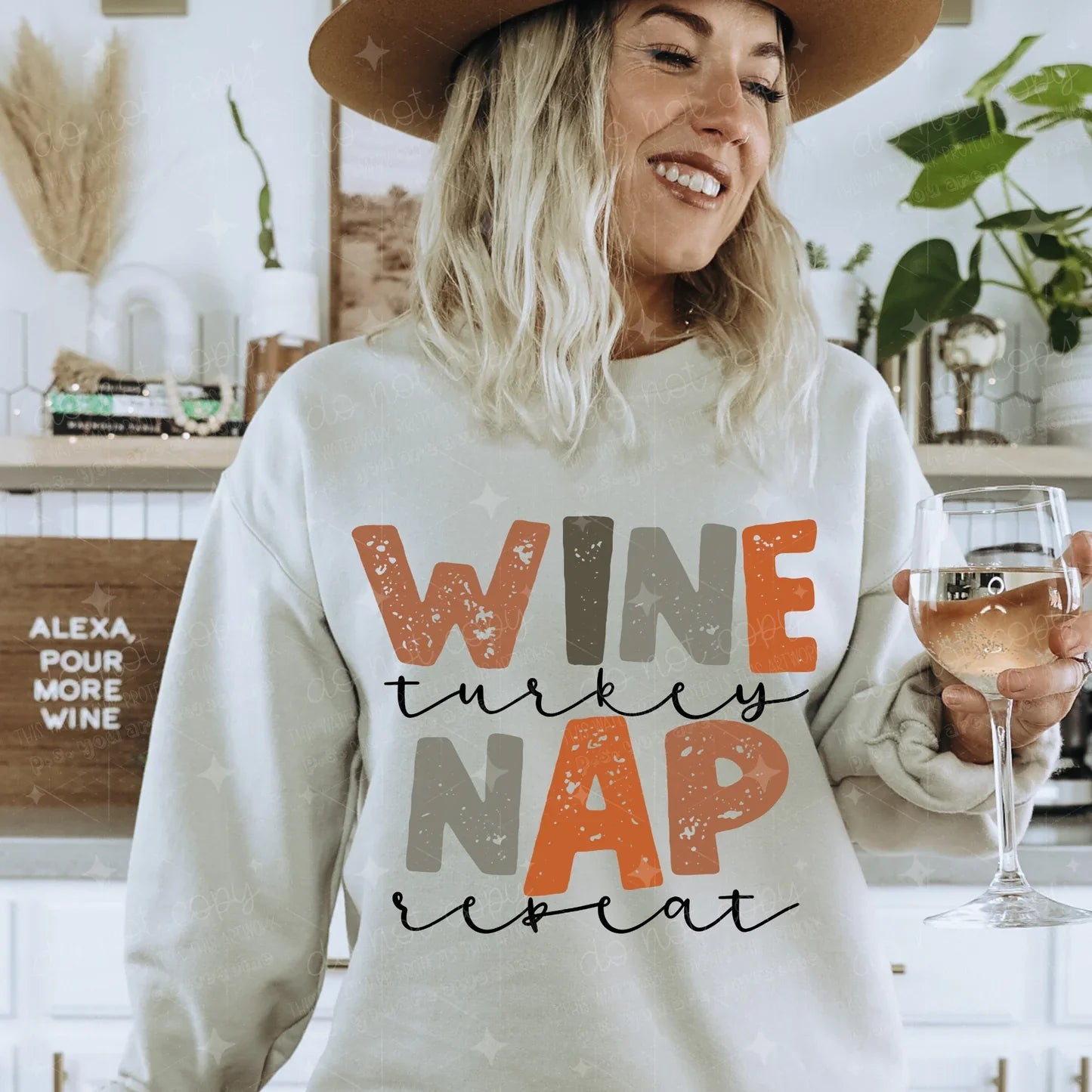 WINE TURKEY NAP REPEAT - COMPLETED TEE