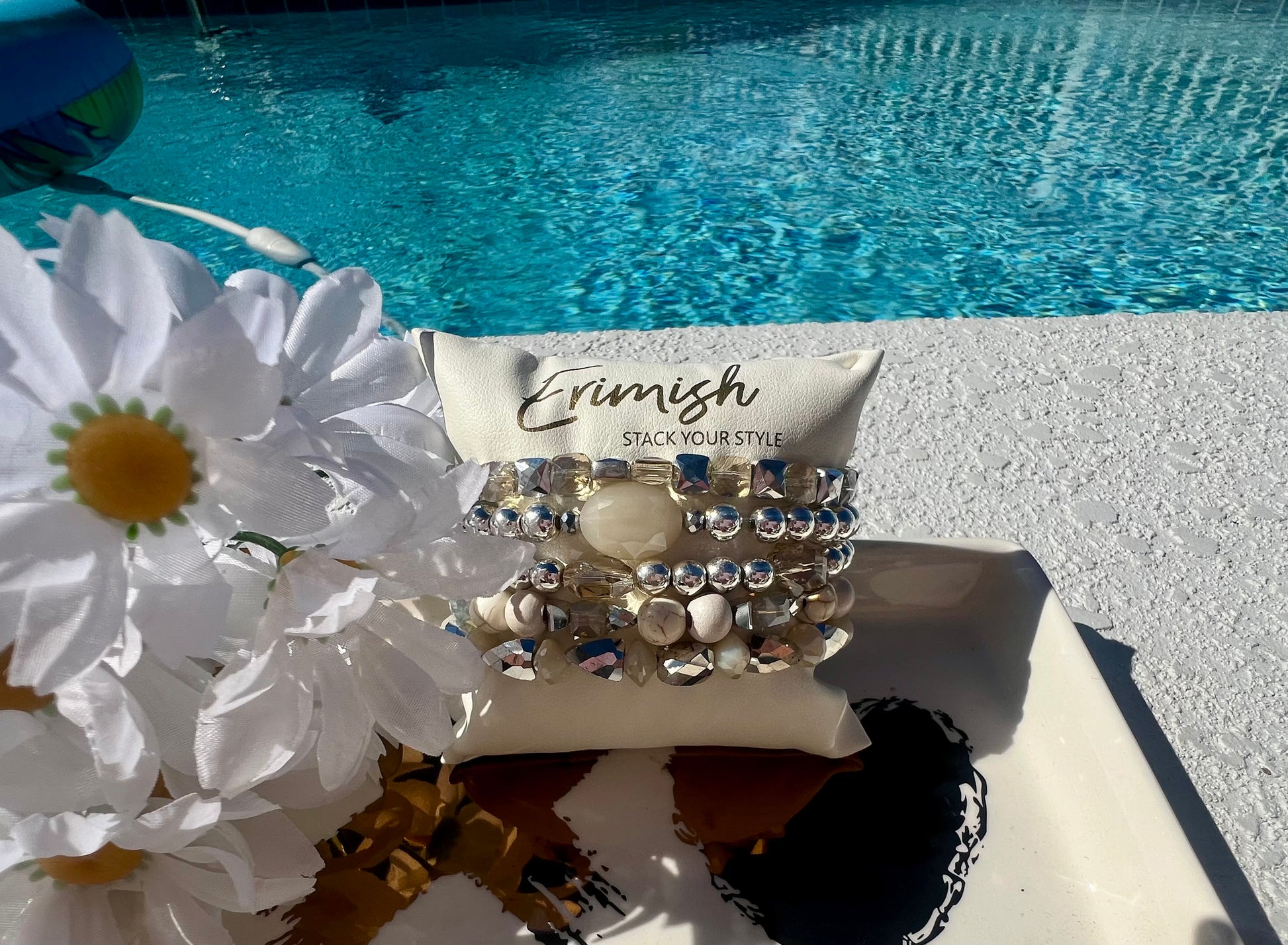 Erimish:  Marble Jar  - stack of 5 bracelets