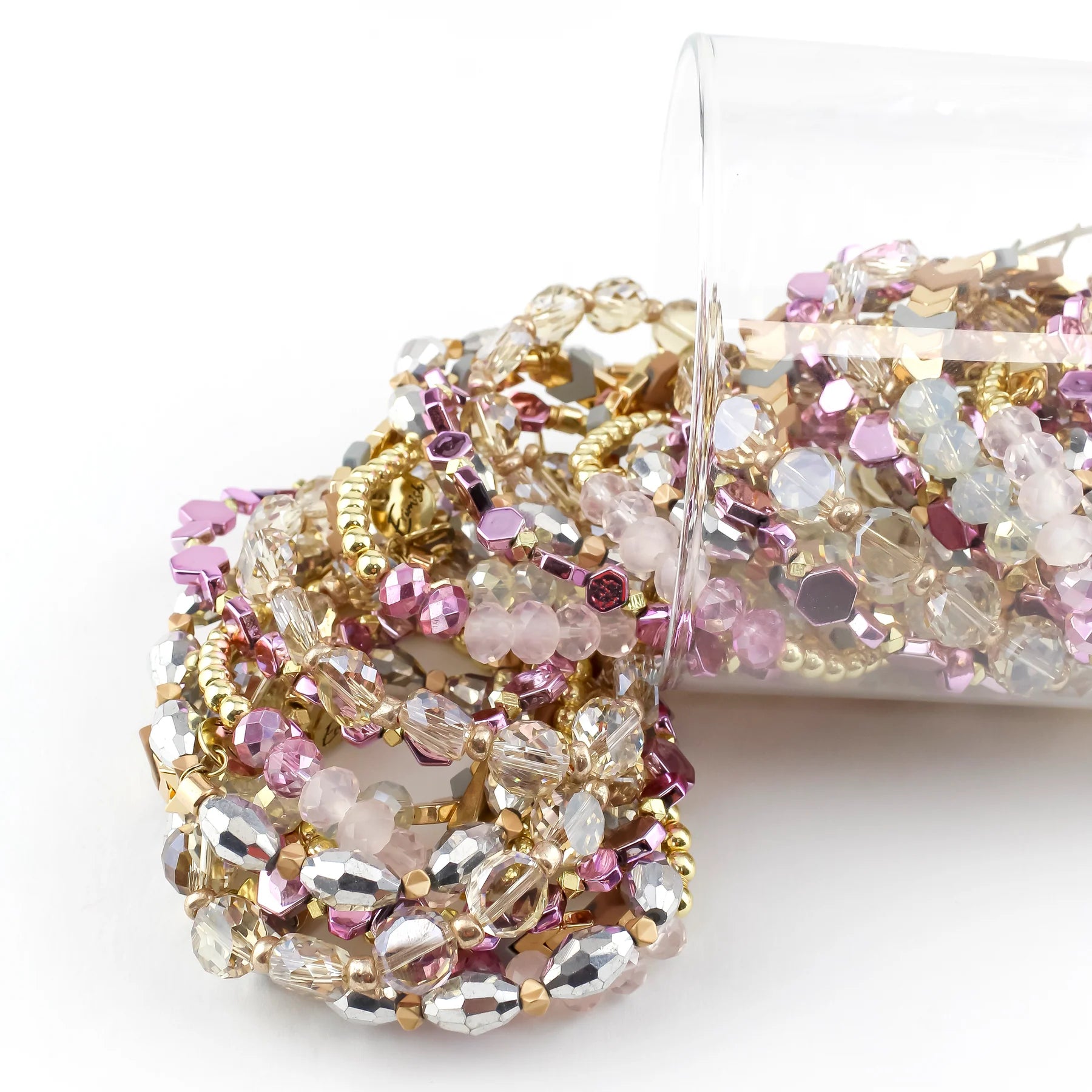 Erimish:  AZAELA JAR - stack of 5 bracelets- extended