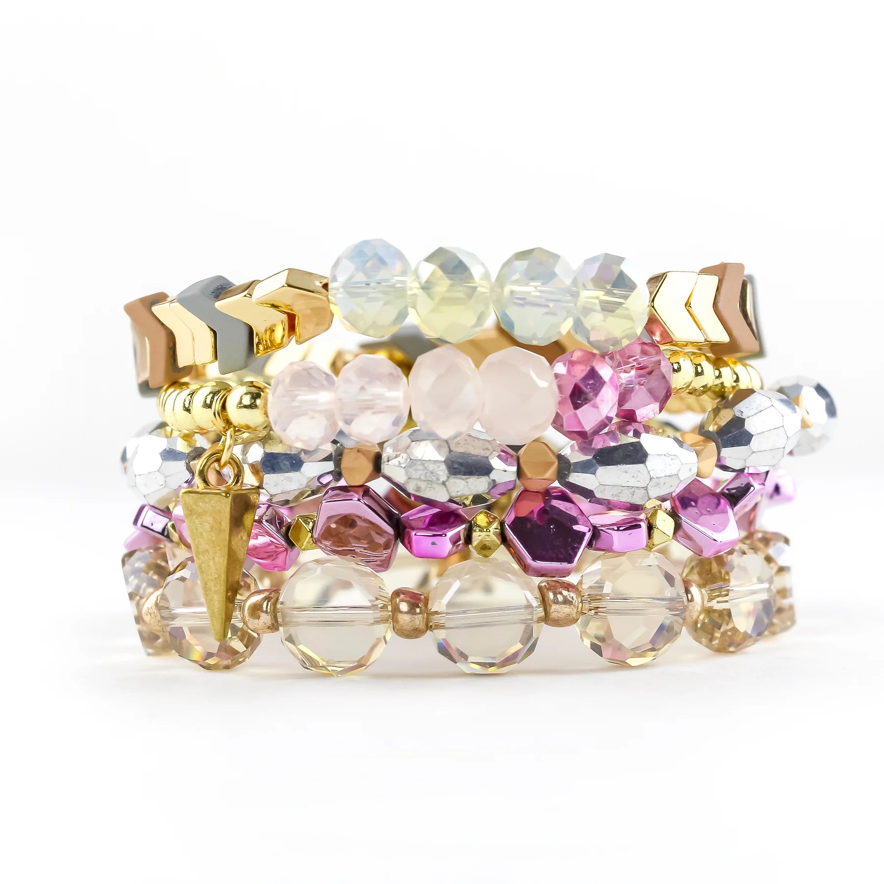 Erimish:  AZAELA JAR - stack of 5 bracelets- extended