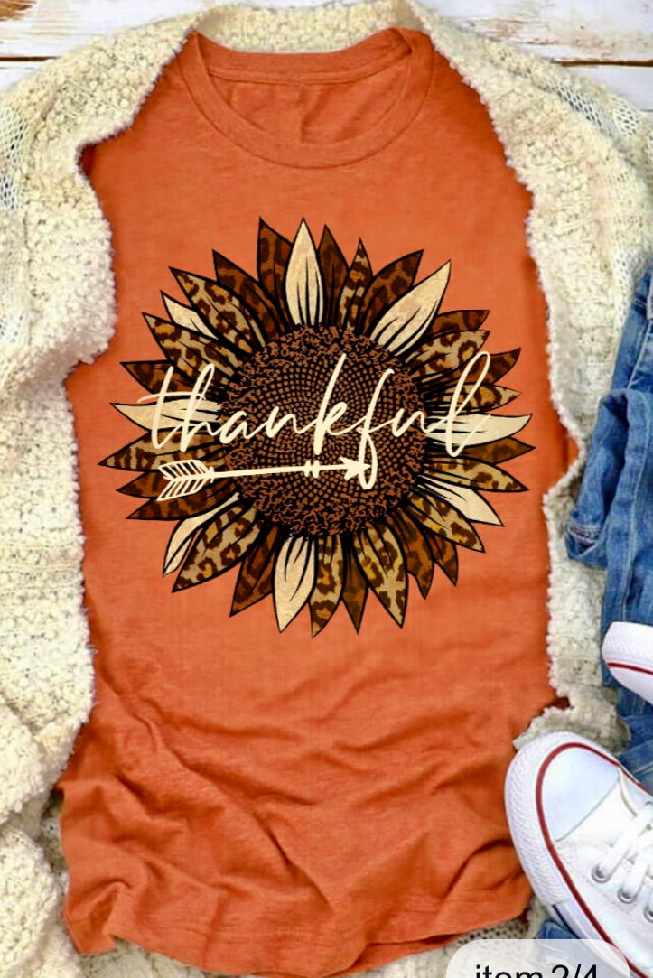 Thankful Sunflower Graphic Tee