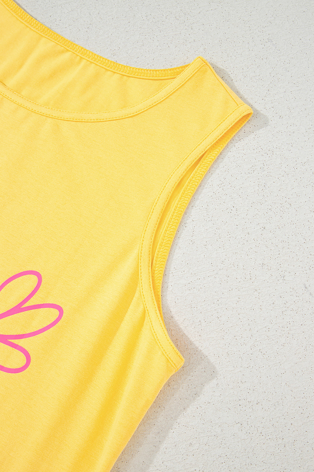 Sachet Pink Butterfly Graphic Casual Tank Top