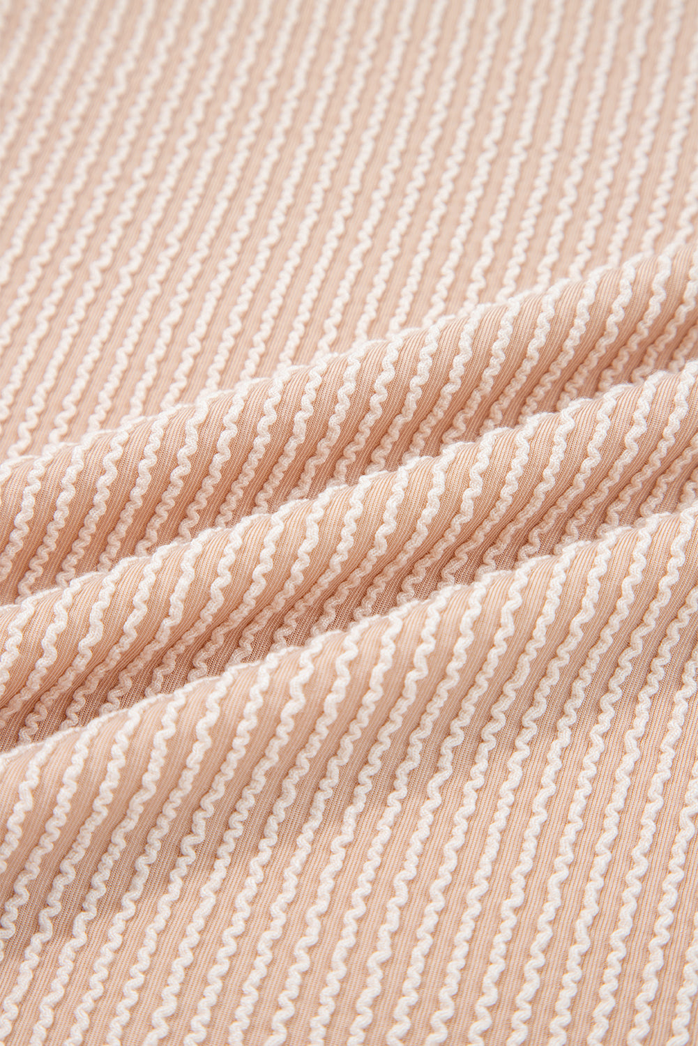 Green Bay Twist Ribbed Exposed Seam Detail Long Sleeve Loose Top