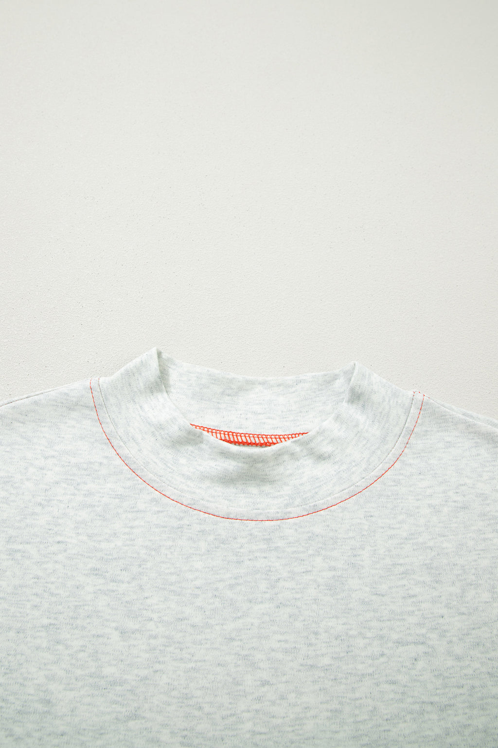 Light Grey Reversible Contrast-Stitched T-Shirt