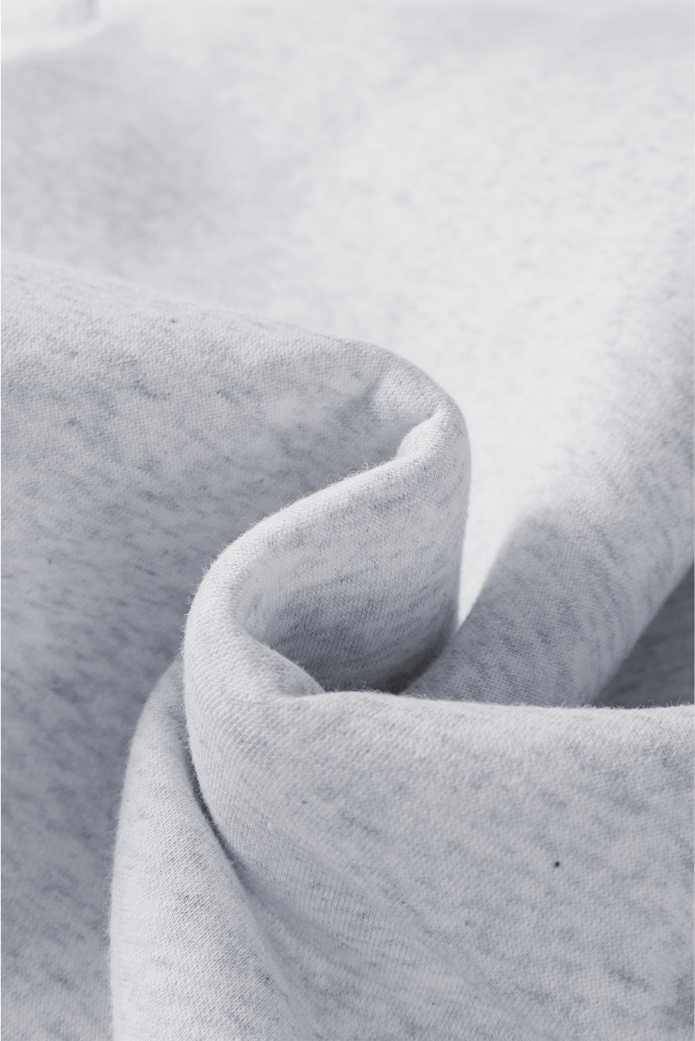 Light Grey Contrast Color Banding Patchwork Puff Sleeve Loose Sweatshirt