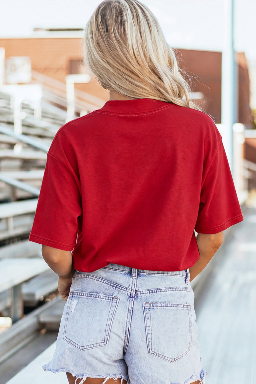 Light Grey Reversible Contrast-Stitched T-Shirt