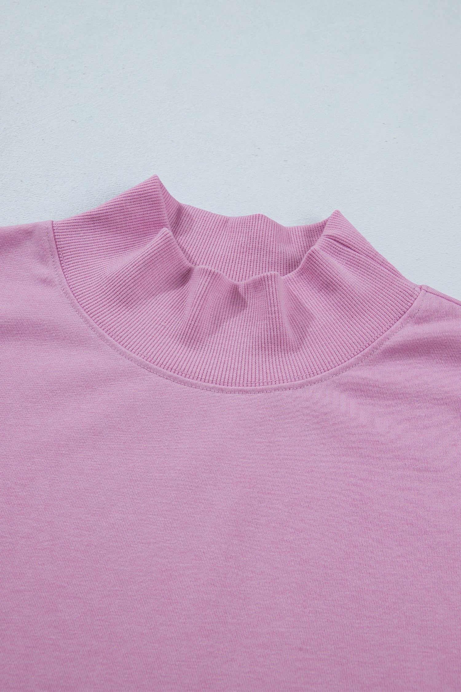Myosotis Solid Color High Neck Cap Sleeve Loose Top