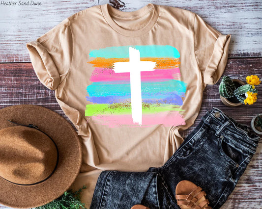 Rainbow Cross Easter Shirt