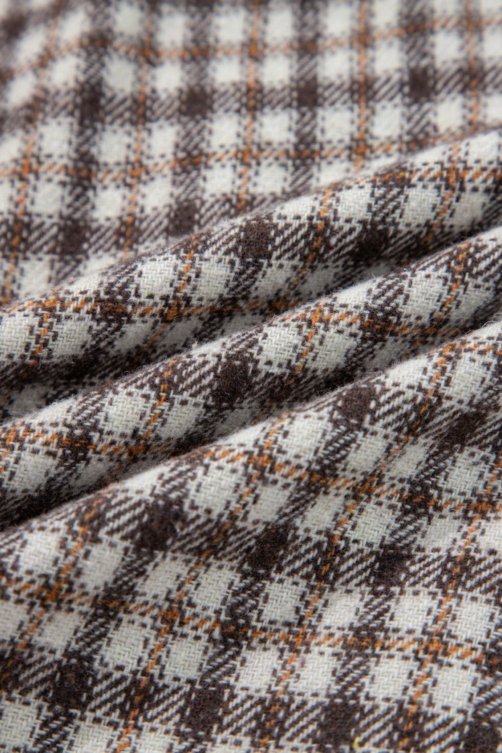 Casual Contrast Corduroy Flap Pocket Patchwork Plaid Shacket