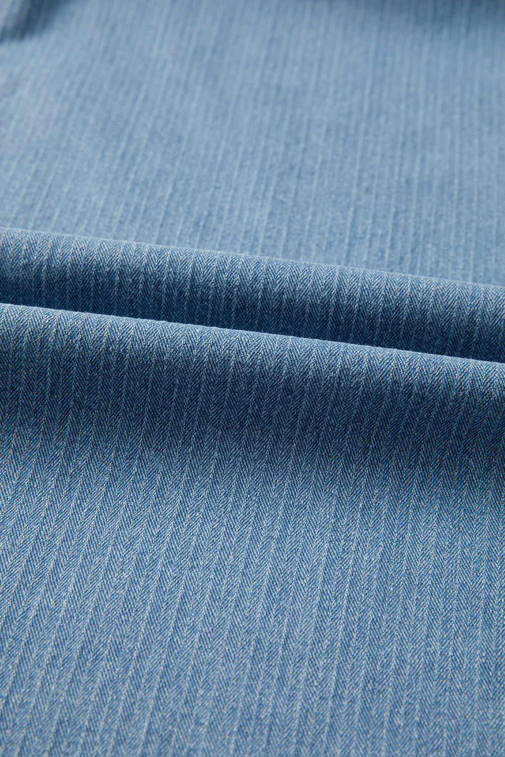 Dusk Blue Patched Pocket Textured Wide Leg Plus Size Jeans