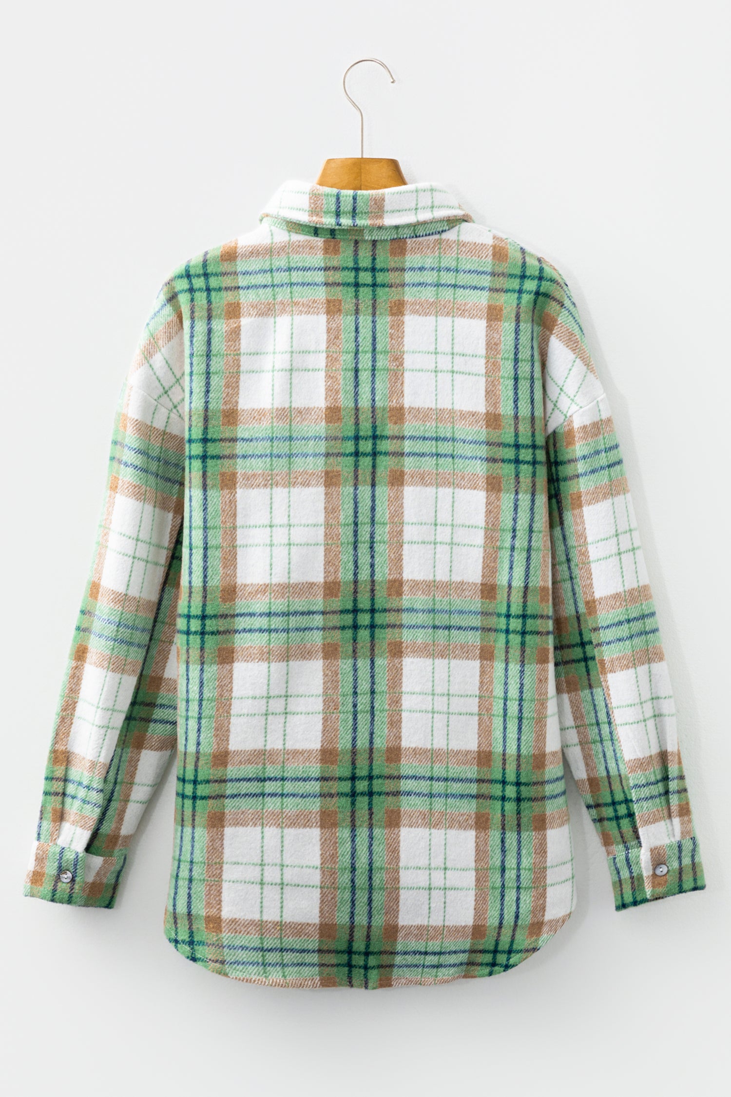 Red Christmas Plaid Casual Flannel Shacket