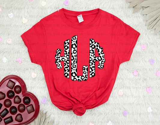 White Leopard Monogram Tee MYSTERY COLOR ONLY