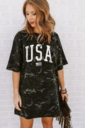 USA mini dress/oversized tee