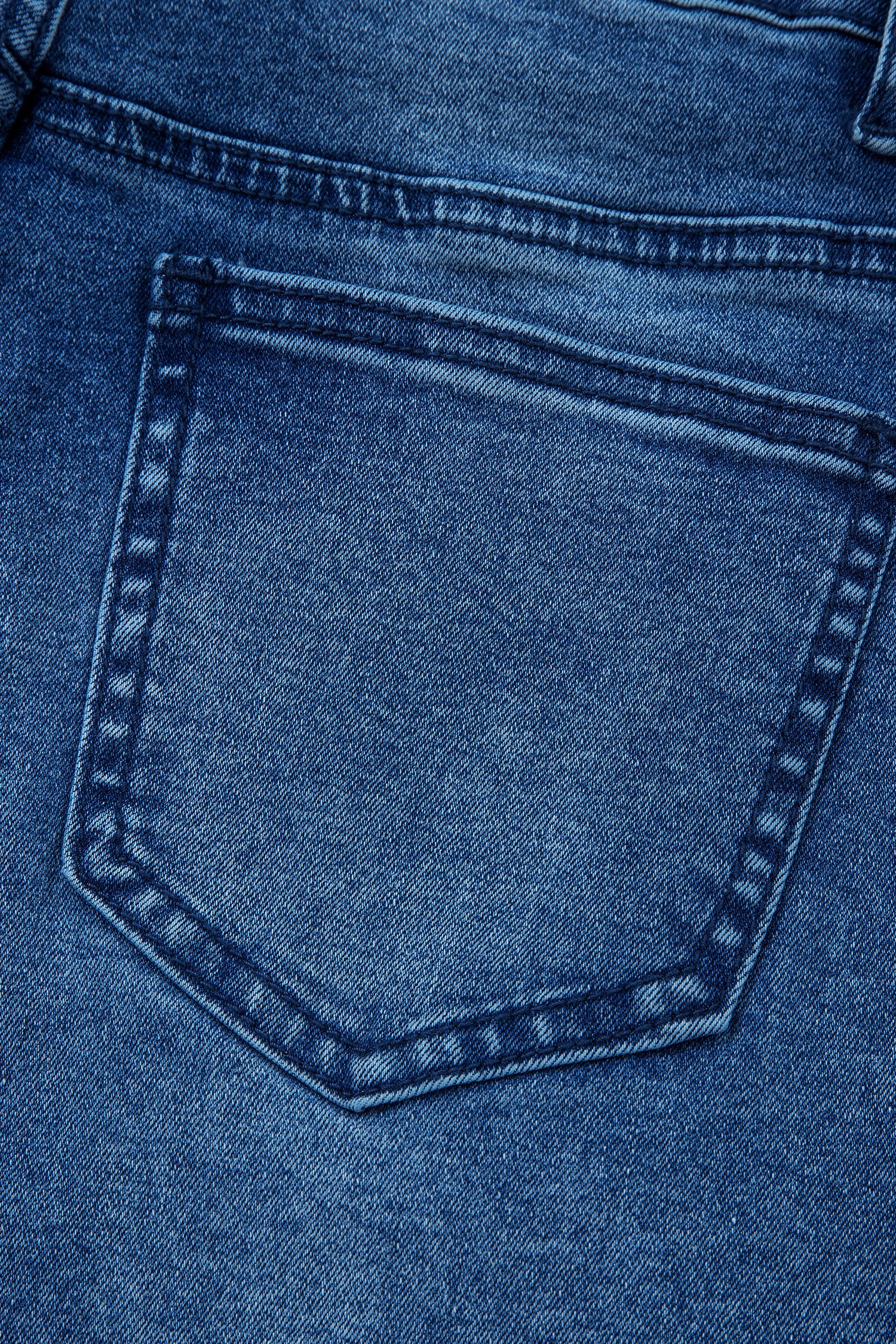 Sail Blue Frayed Cropped Straight Jeans