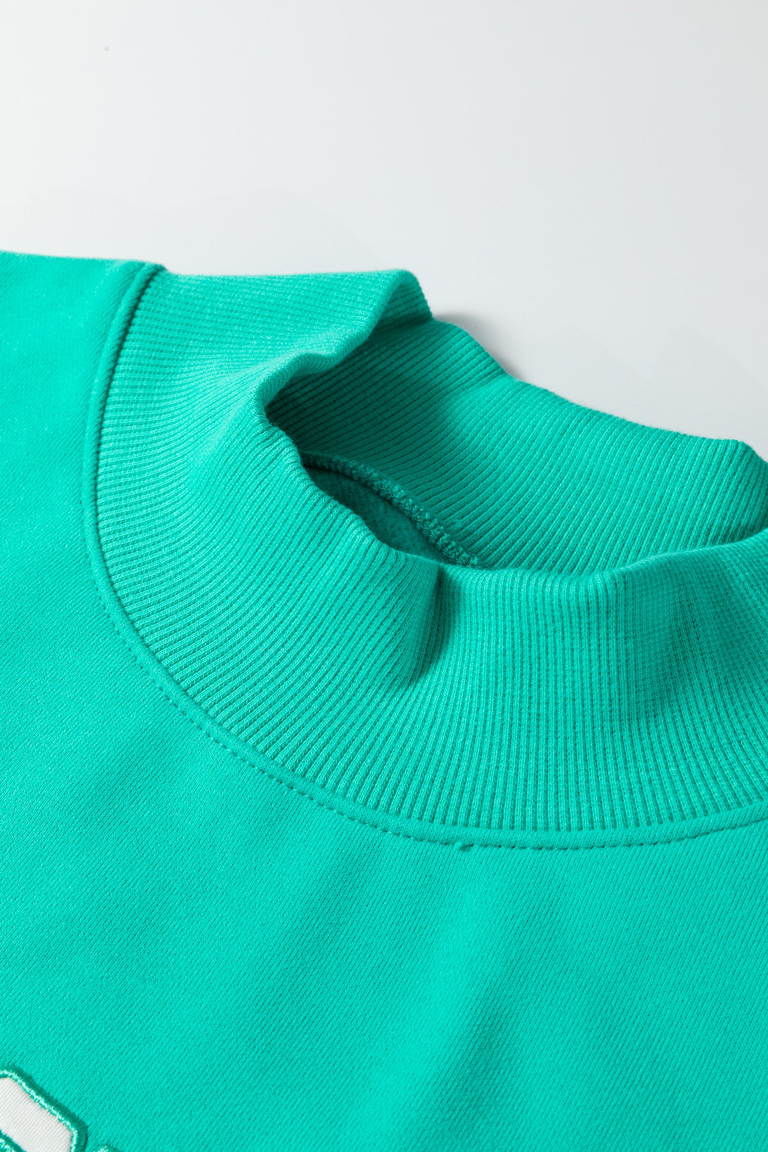 Apricot Pink Oversize Mock Neck Sweatshirt