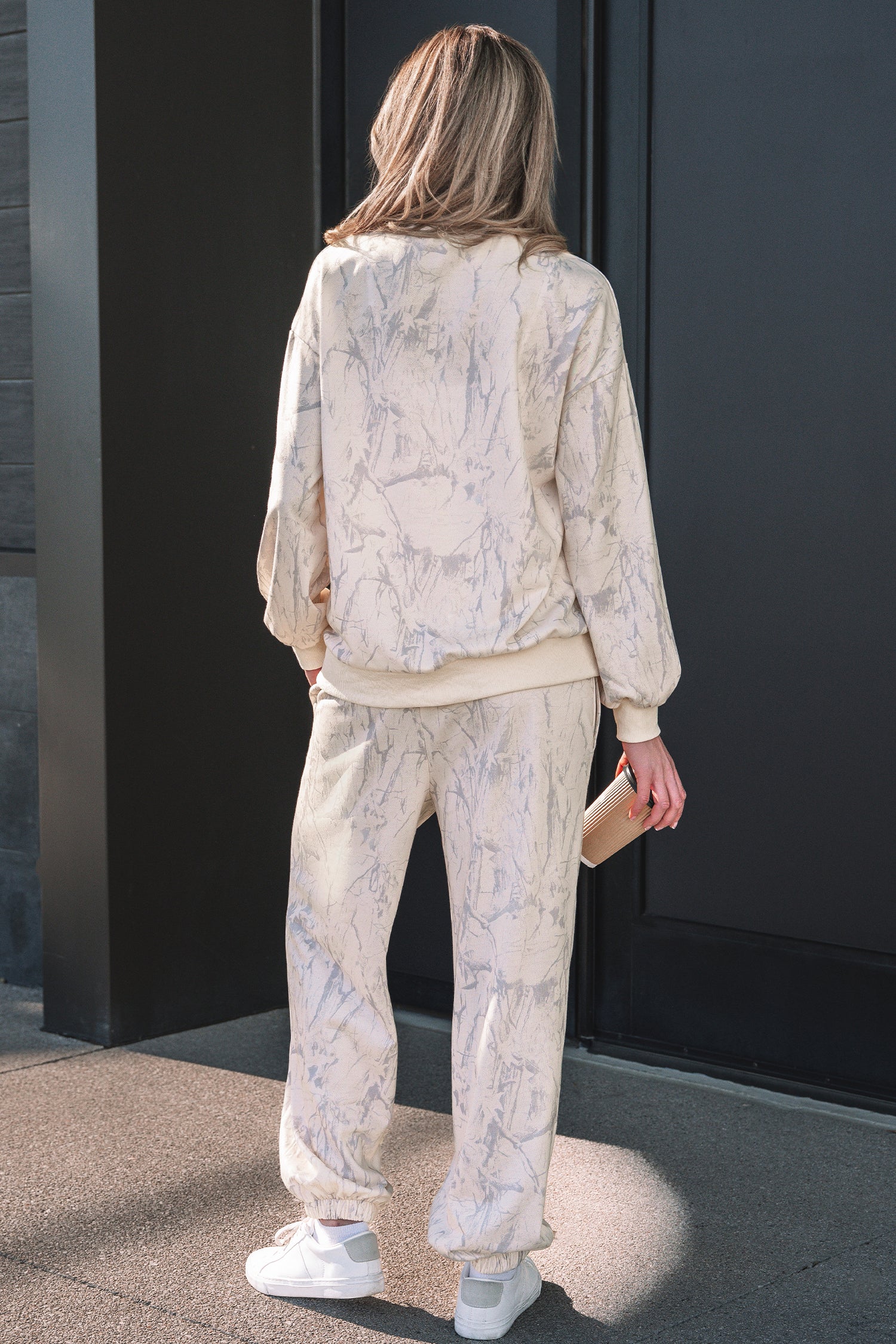 Pink Camo Print Jogger Pants Set