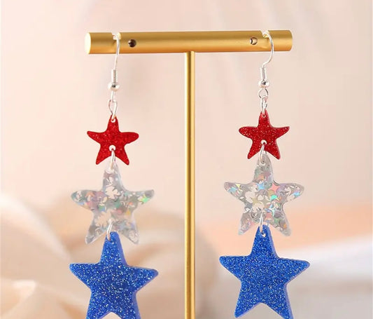 Three stars earrings