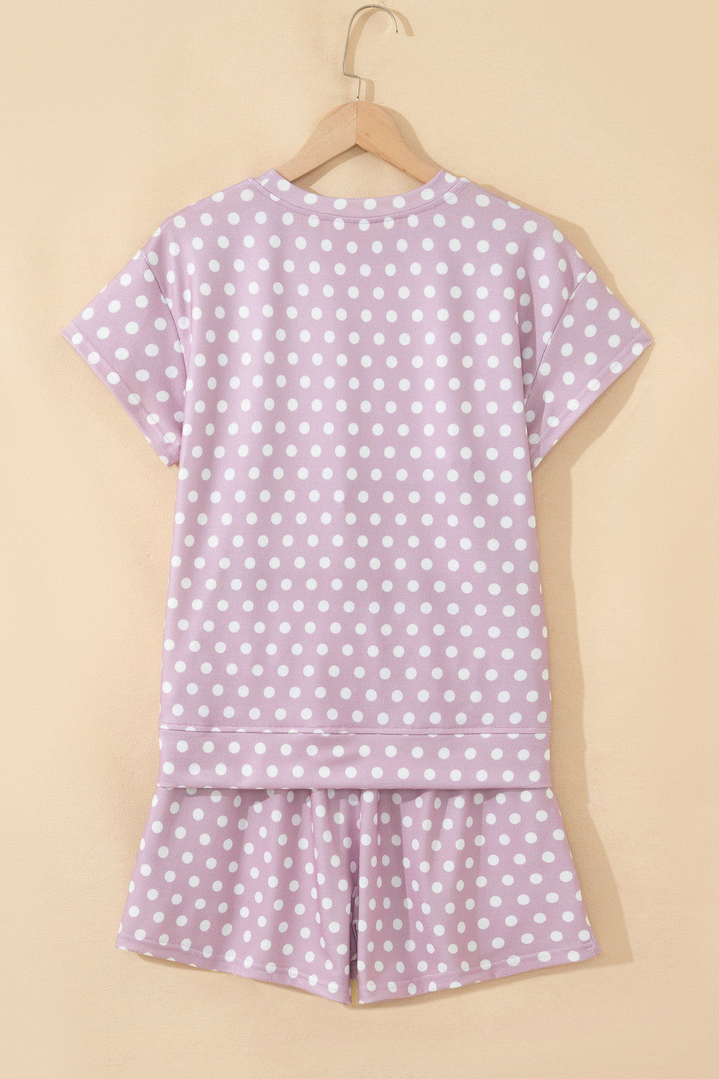 Pink Polka Dot Print Short Set