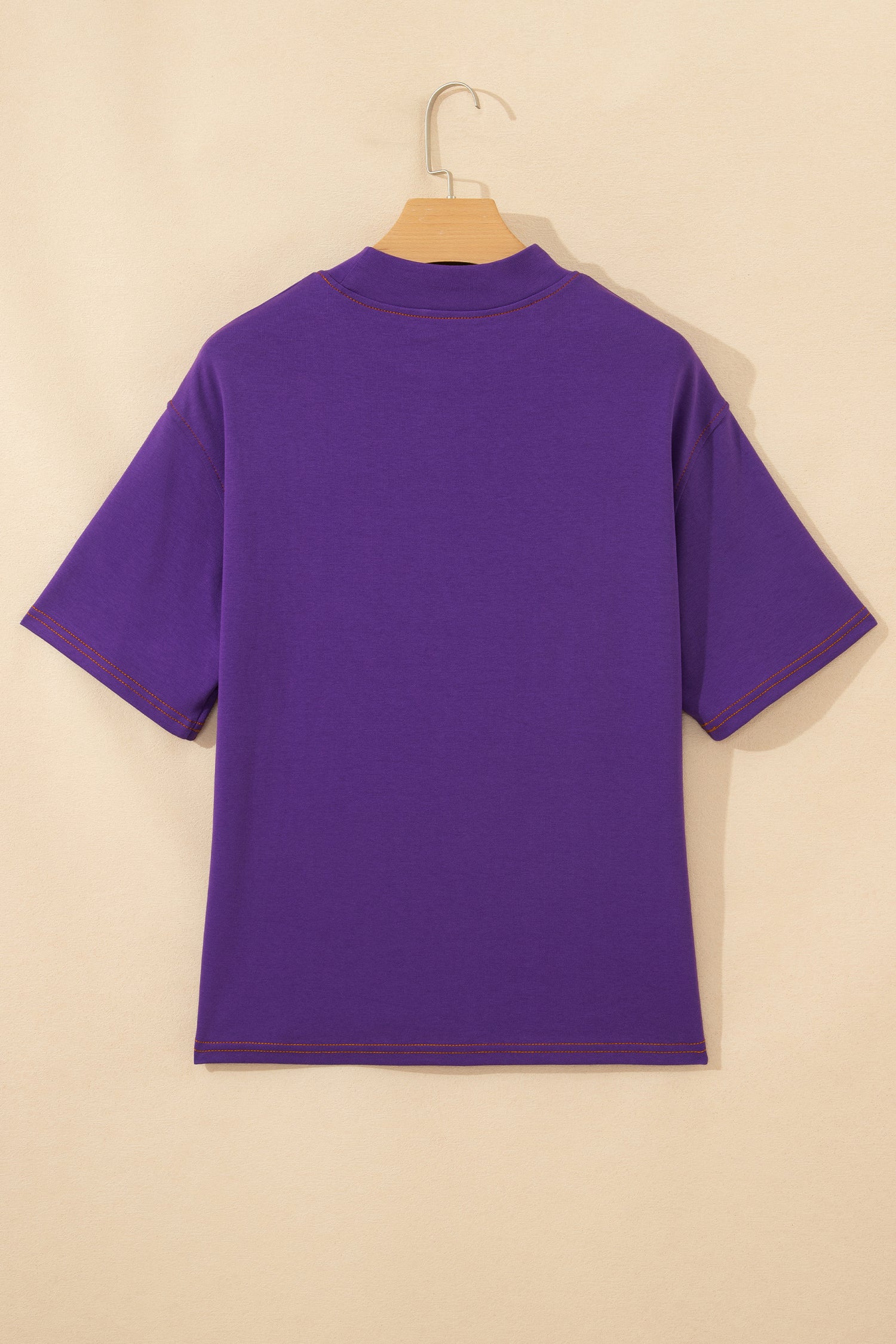 Light Grey Reversible Contrast-Stitched T-Shirt