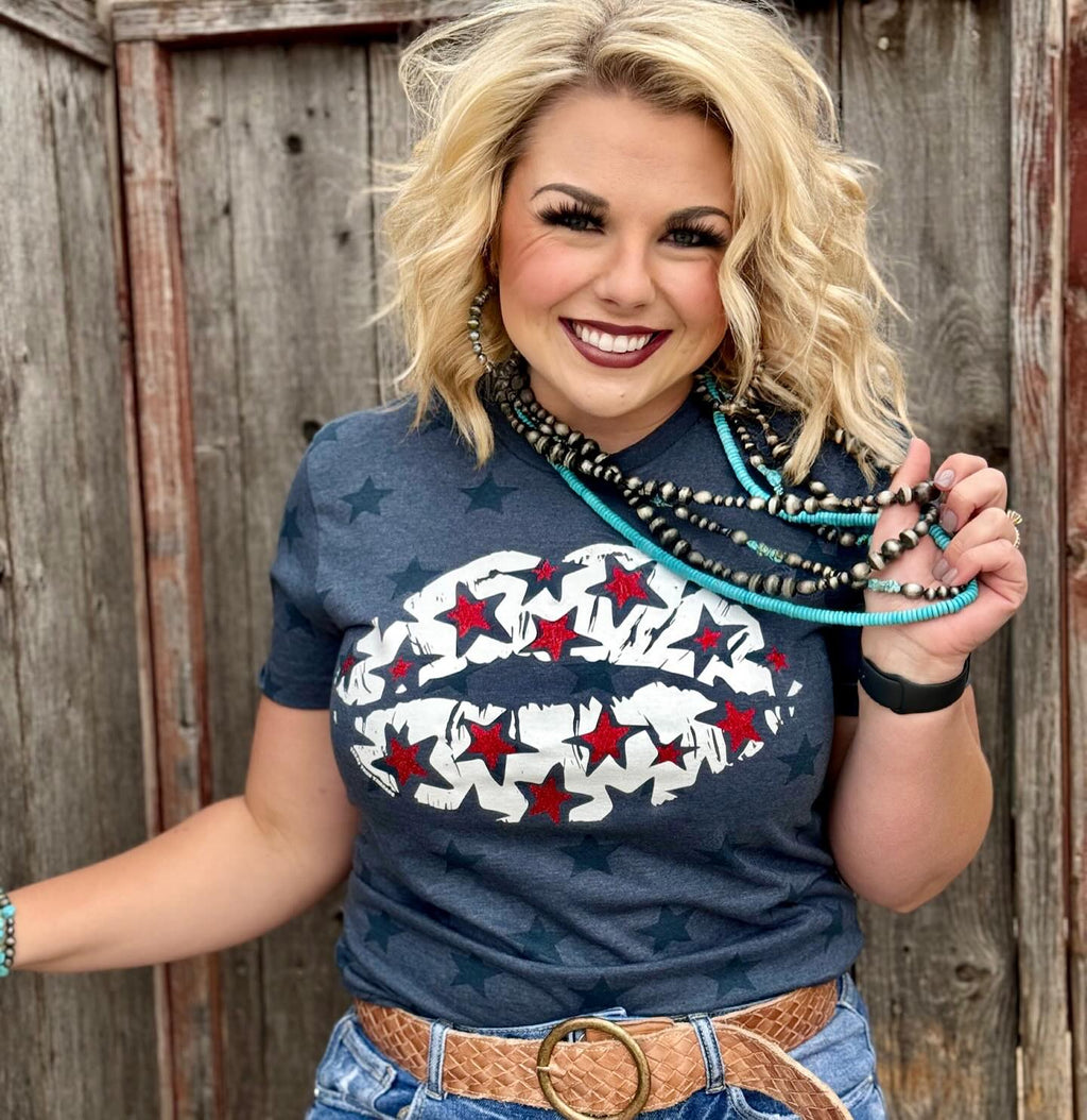 Patriotic Lips graphic tee by Texas True Threads