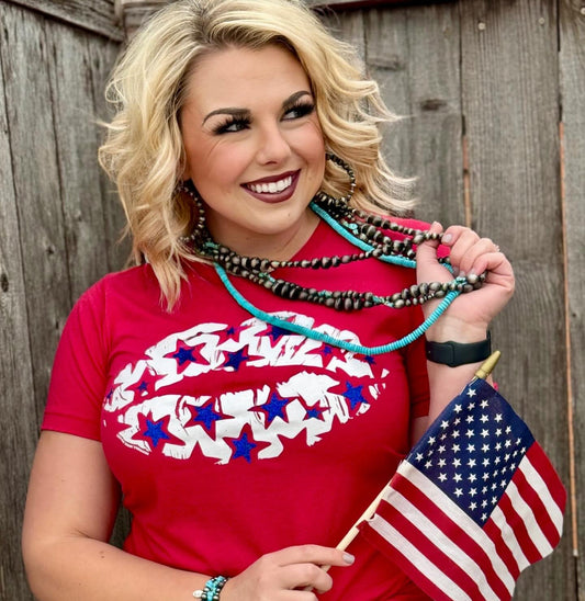 Patriotic Lips graphic tee by Texas True Threads
