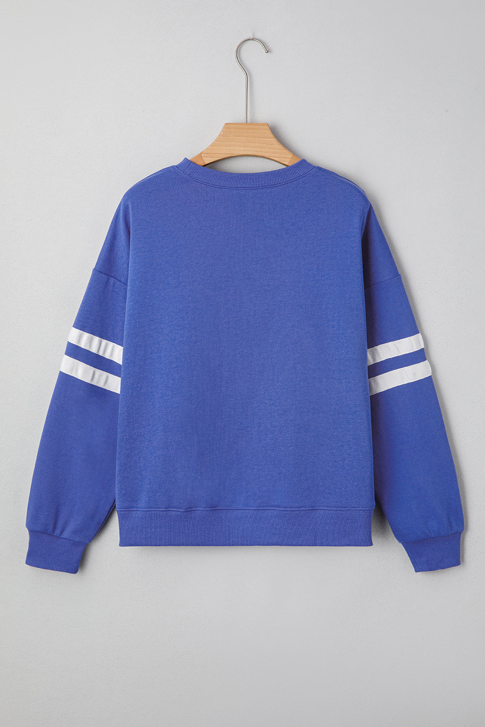 Evergreen Varsity Striped Detail Drop Shoulder Oversized Sweatshirt