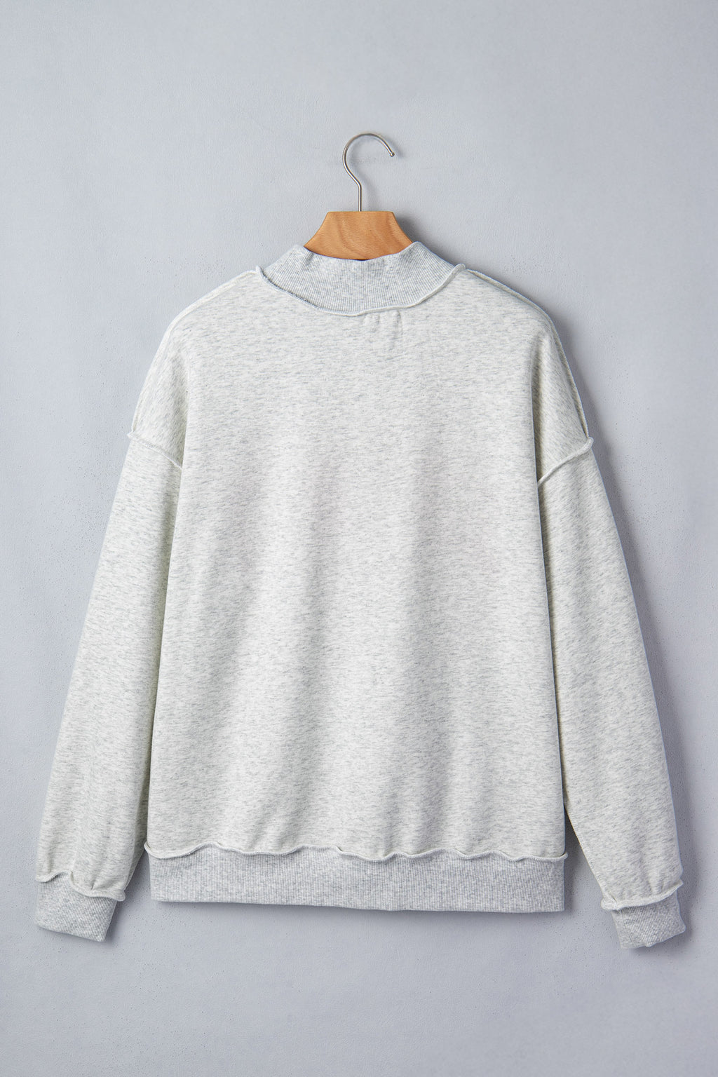 Light Grey TN TENNESSEE Double Printed Reversible Mock Neck Sweatshirt