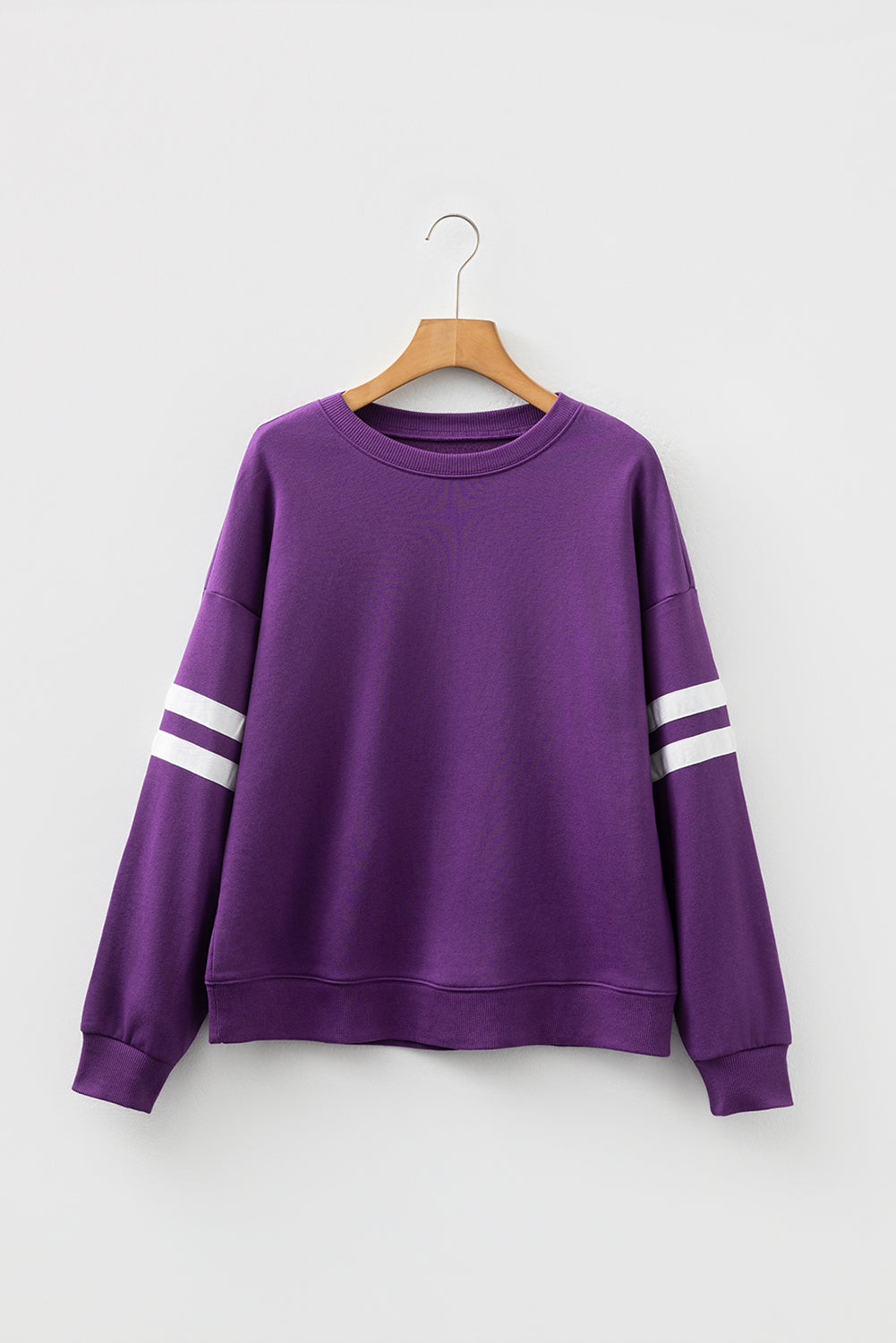 Evergreen Varsity Striped Detail Drop Shoulder Oversized Sweatshirt