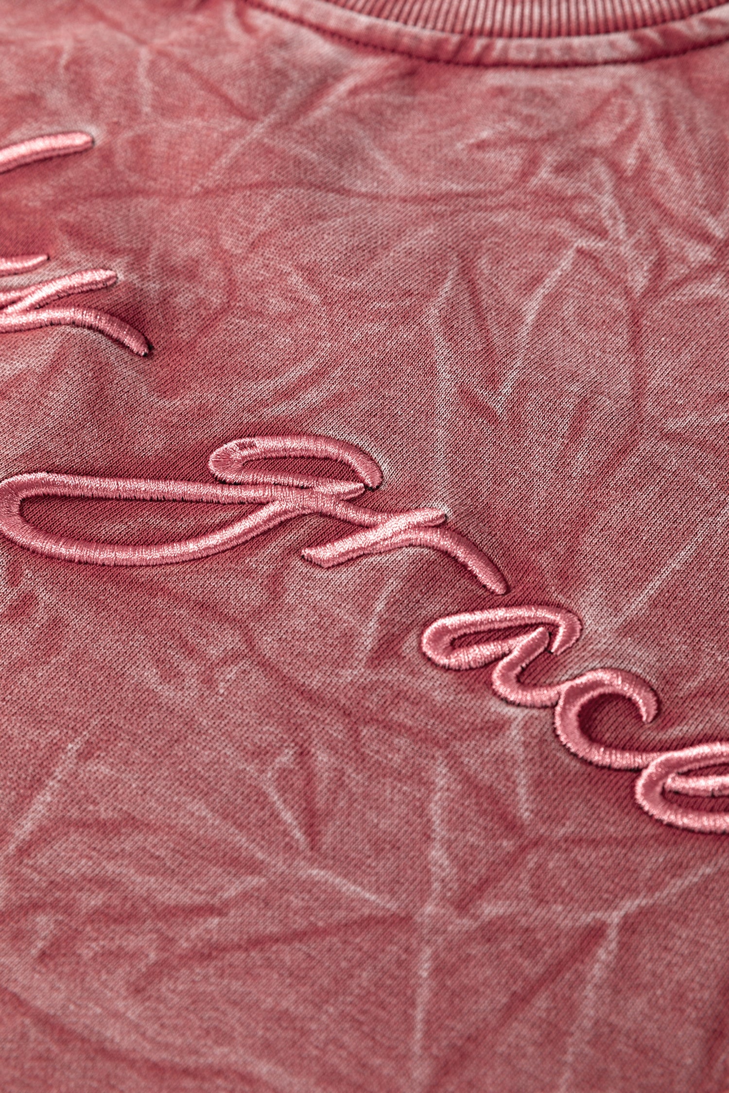 Real Teal saved by grace Letter Embroidery Mineral Wash Loose Sweatshirt