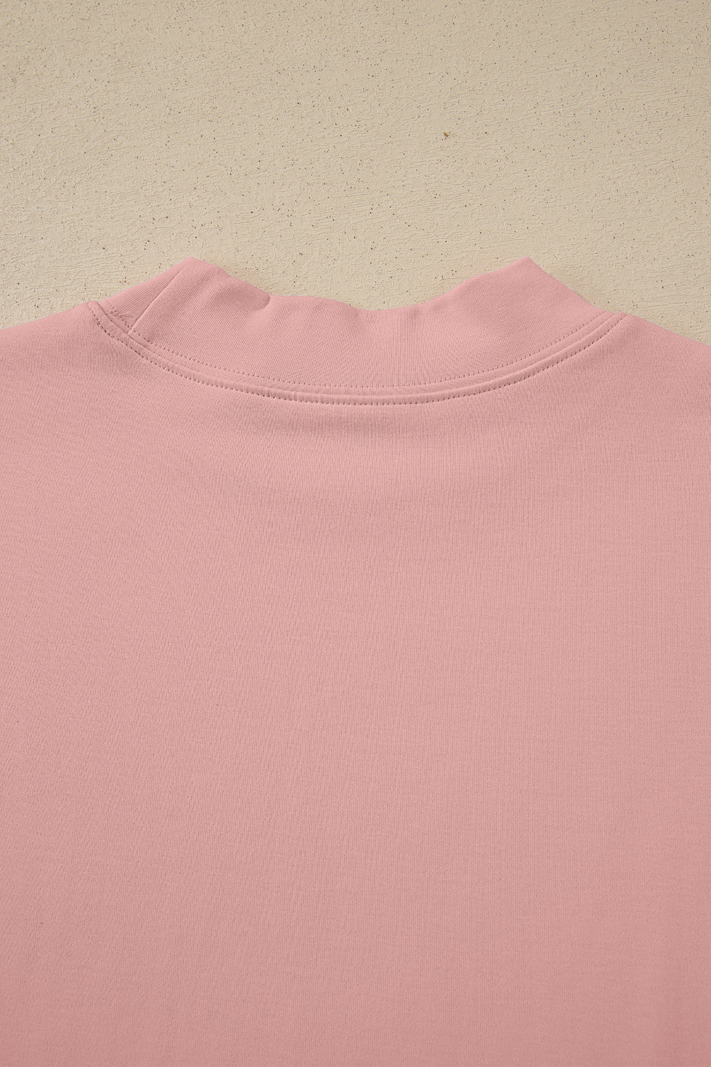 Black Solid Color High Neck Oversize Tee