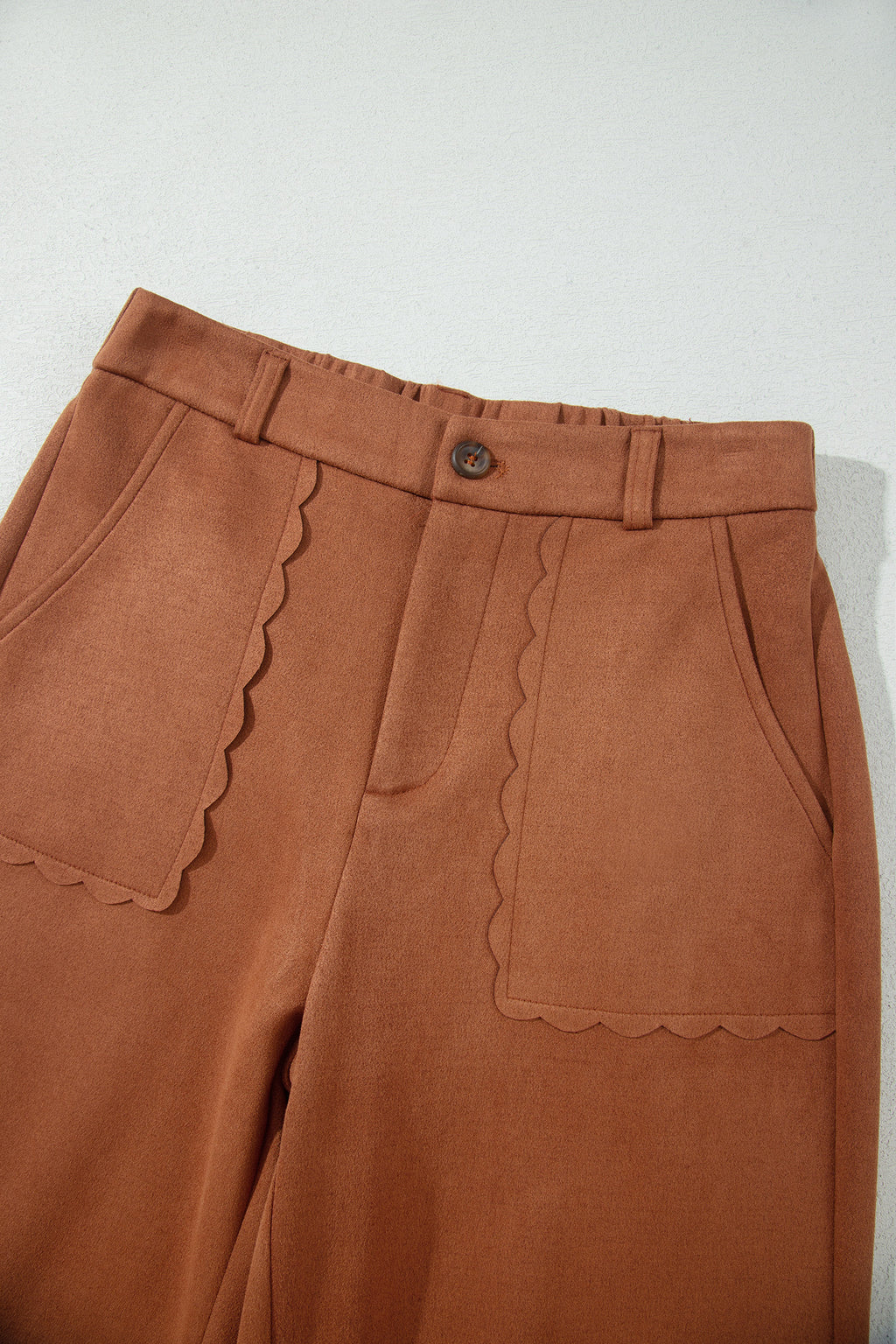 Thai Curry Scalloped Edge Pocket Full-Length Pant