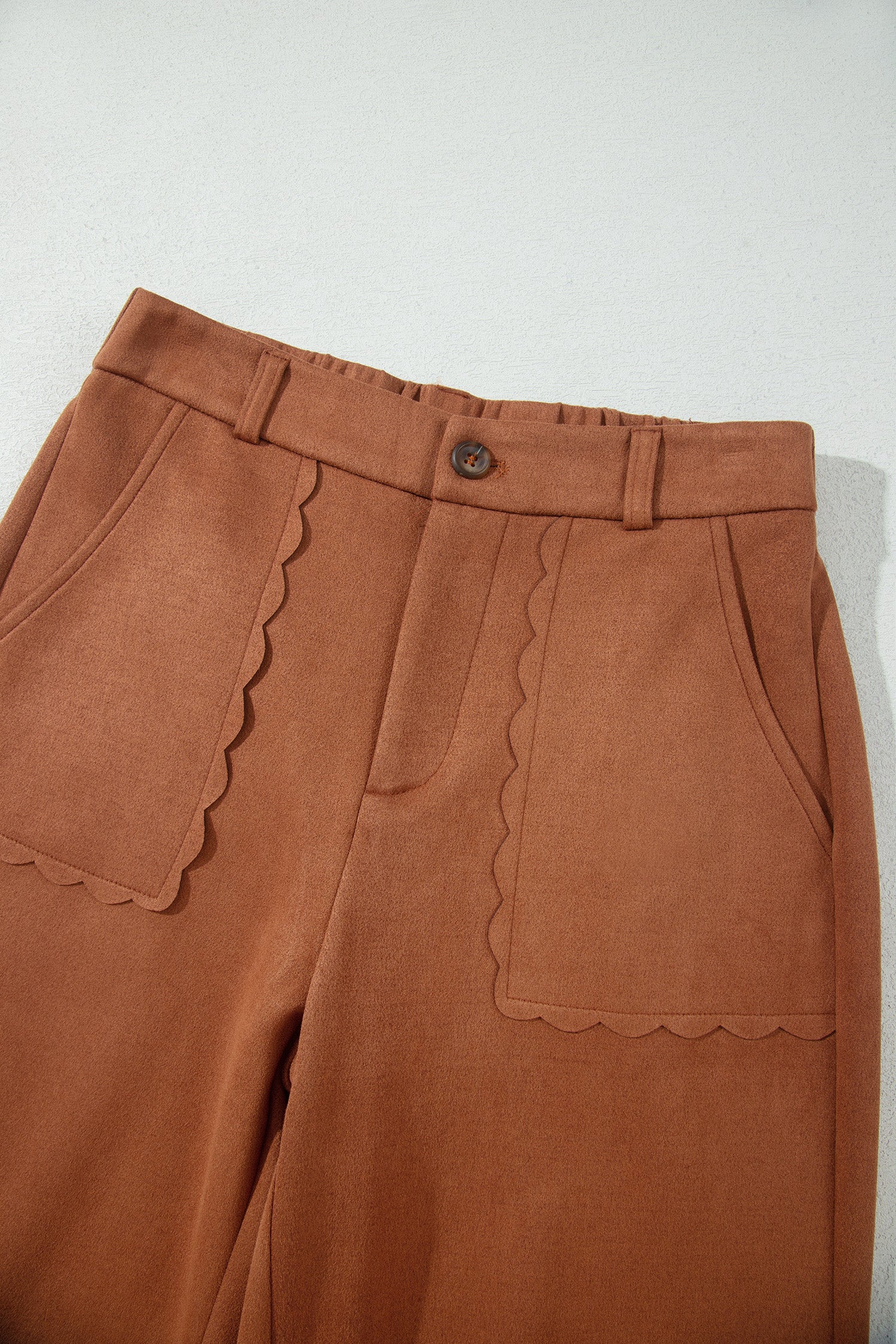 Thai Curry Scalloped Edge Pocket Full-Length Pant