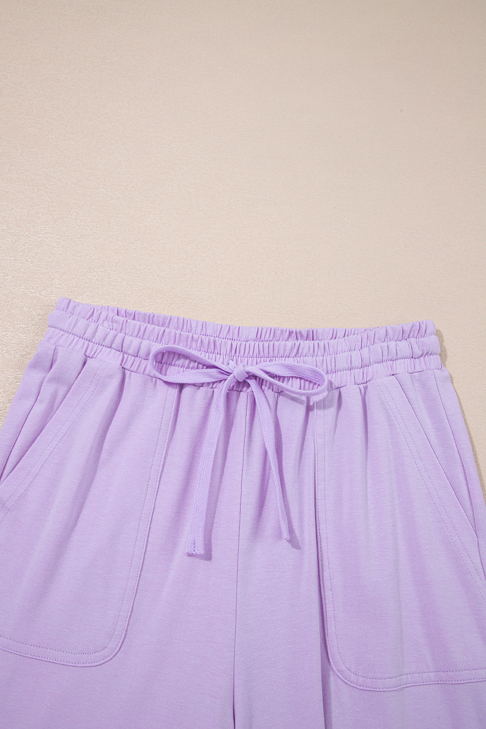 Orchid Petal Mineral Wash Casual Round Neck Tank and Straight Loose Drawstring Pants Set