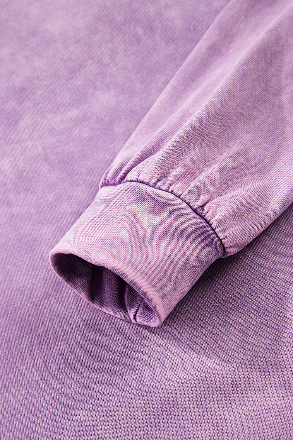 Orchid Bouquet Mineral Wash Big Bow Patchwork Pullover Sweatshirt