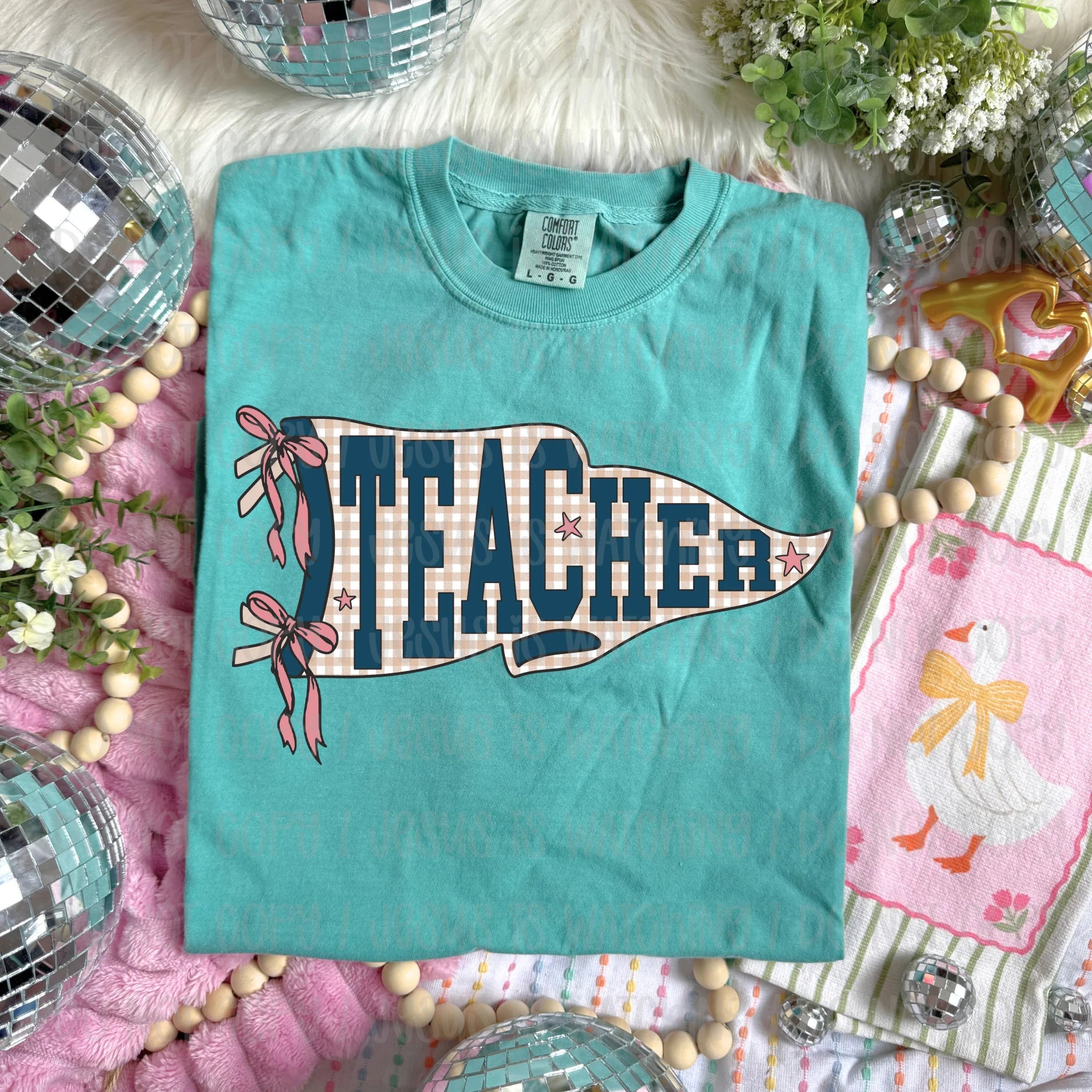 Teacher banner graphic tee