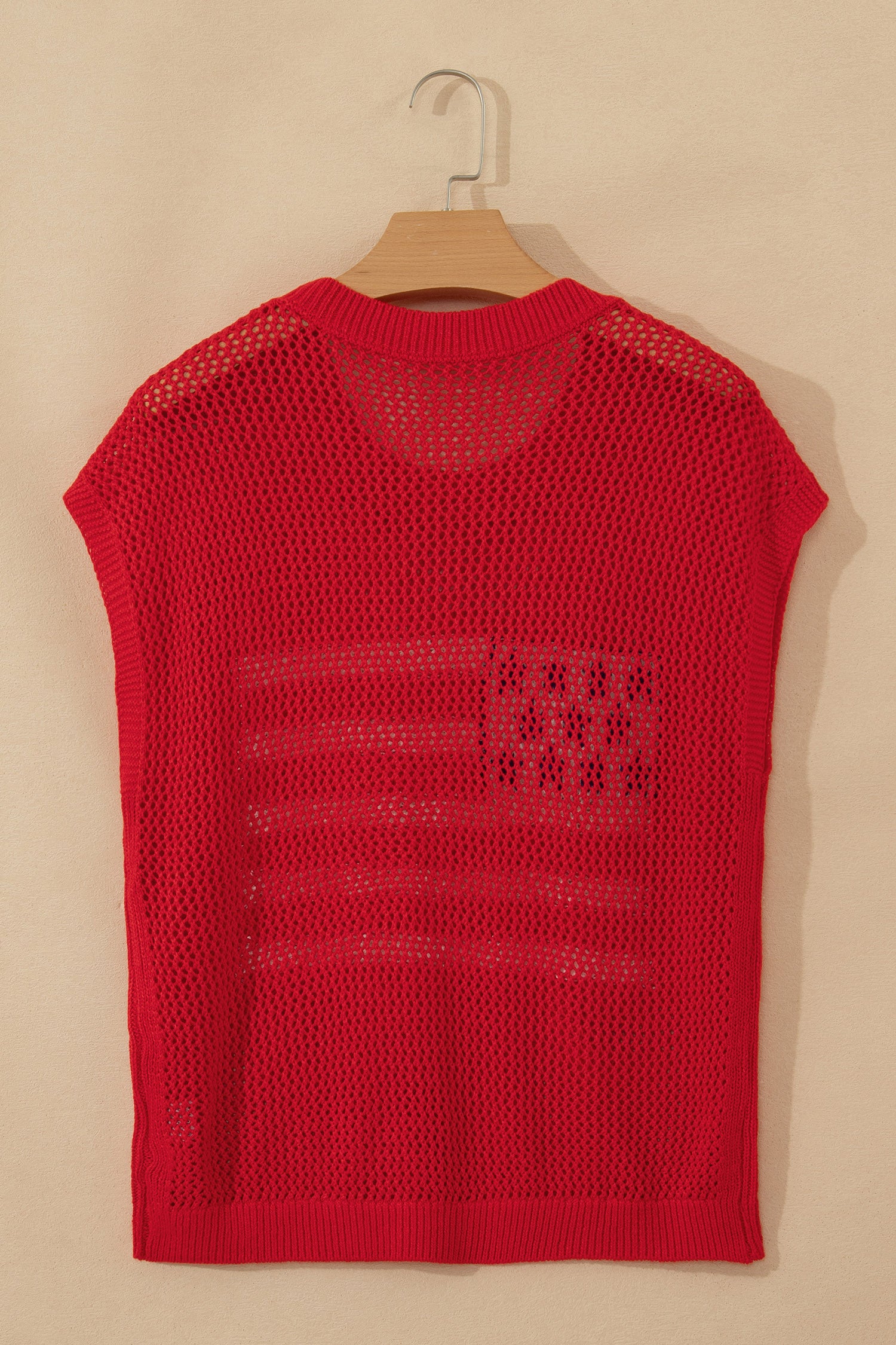 Sky Blue Flag Graphic Short Sleeve Sweater Top