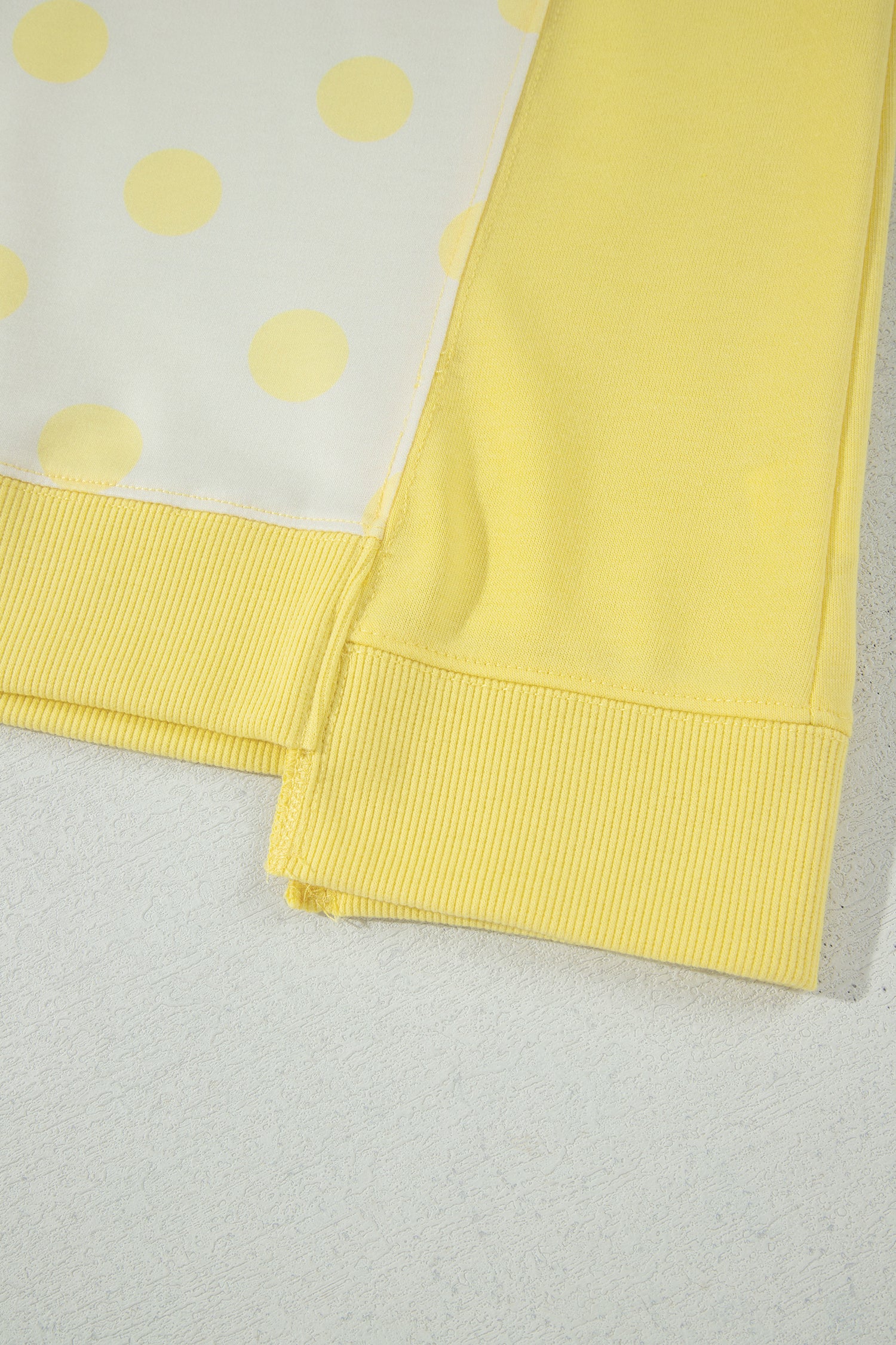 Green Color Block Patchwork Polka Dot Wide Leg Pant Set