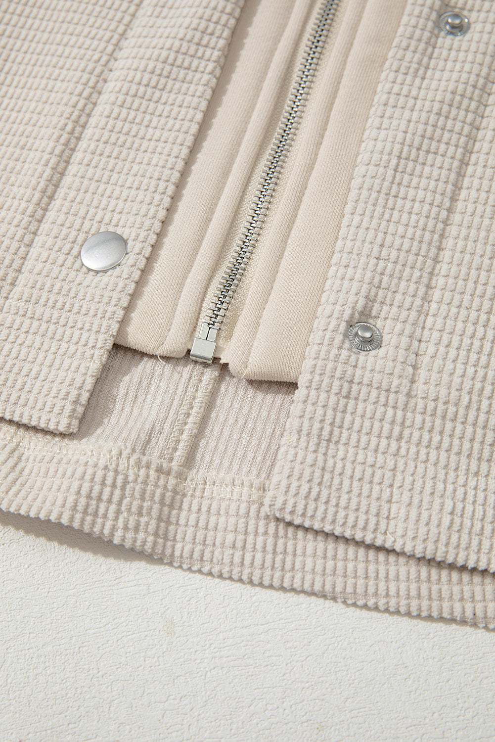 Laurel Green 2 in 1 Thermal Knit Textured Hooded Jacket