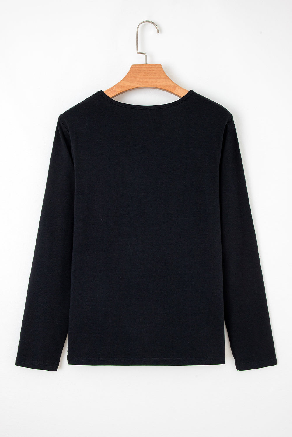 Blackish Green Asymmetric Seam Detail Solid Color Long Sleeve Top