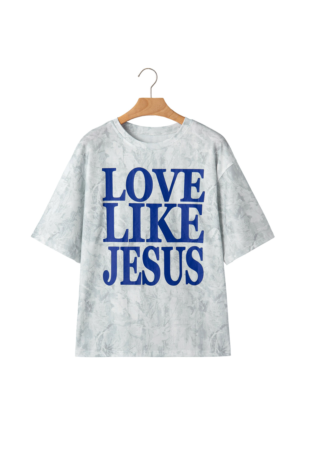 Gray Love Like Jesus Camouflage Oversized T Shirt