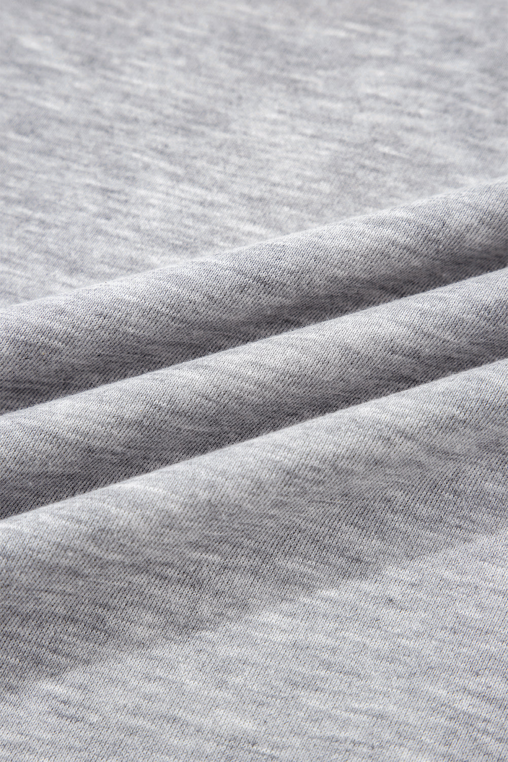 Gray Varsity Contrast Striped Trim V Neck Sweatshirt