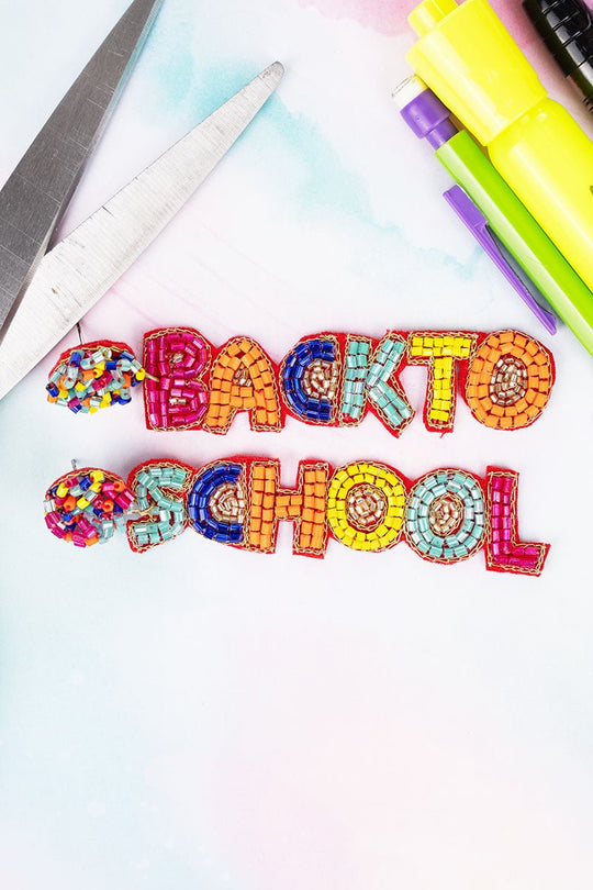 Back to School seeded earrings