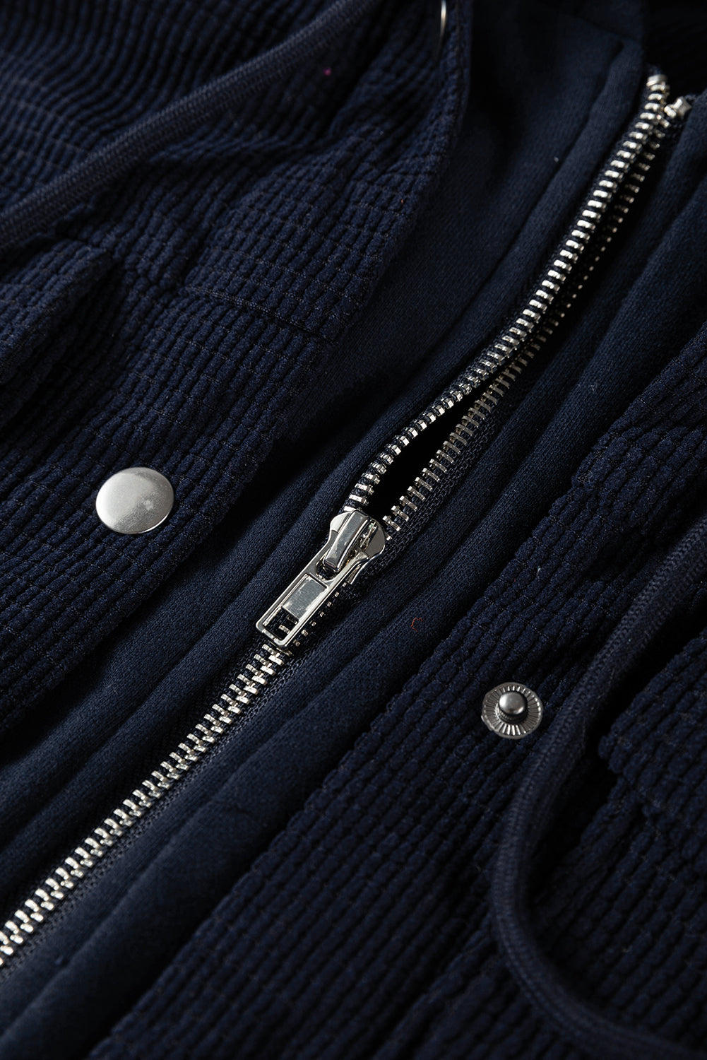 Laurel Green 2 in 1 Thermal Knit Textured Hooded Jacket