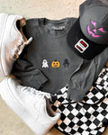 Ghost, Pumpkin, Spider graphic sweatshirt