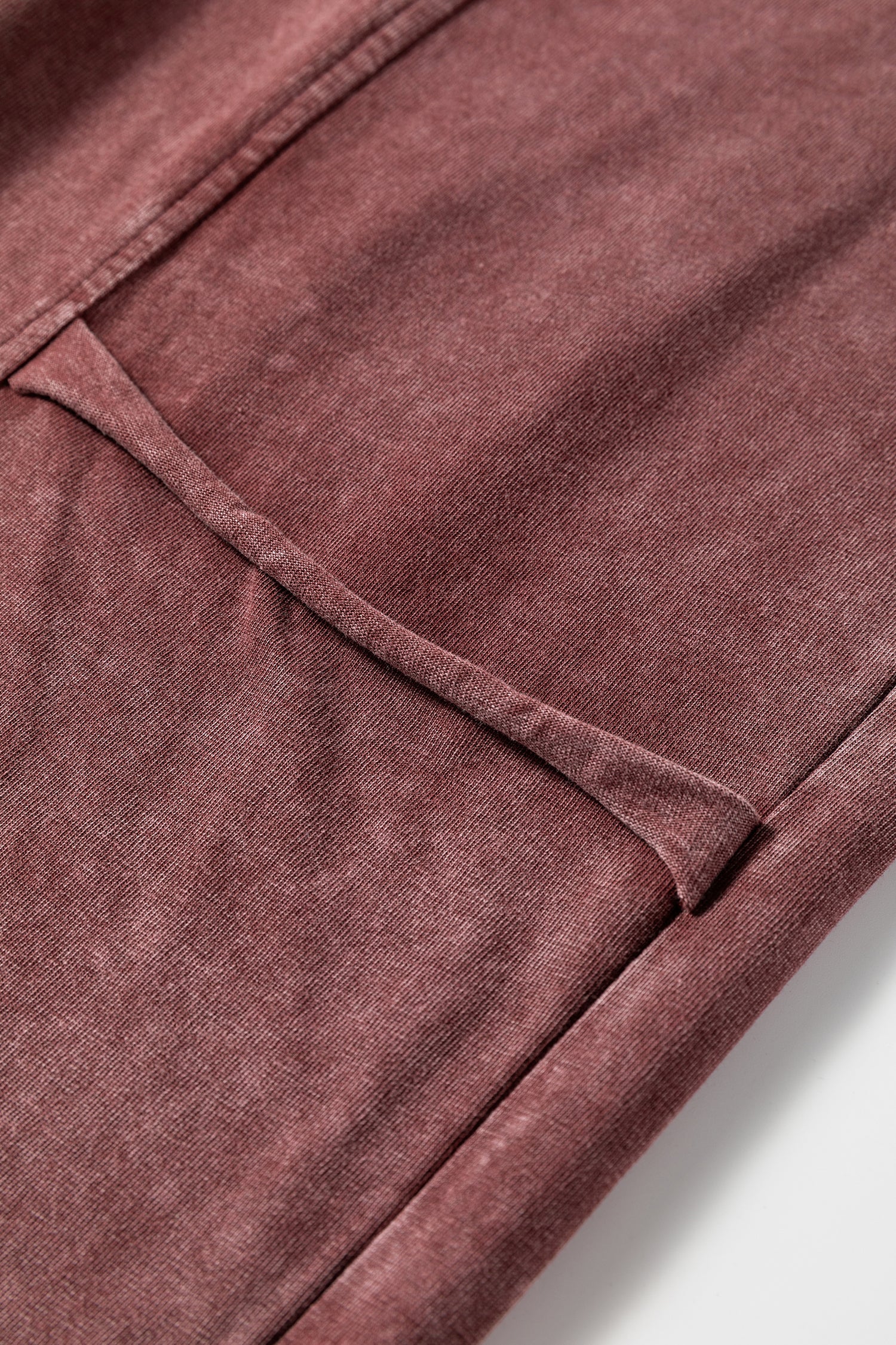 Medium Grey Mineral Wash Lace-up High Waist Raw Hem Patched Pocket Pants