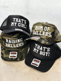 That's my Girl, Mom of Ballers, Raising Ballers, That's my Boy hats