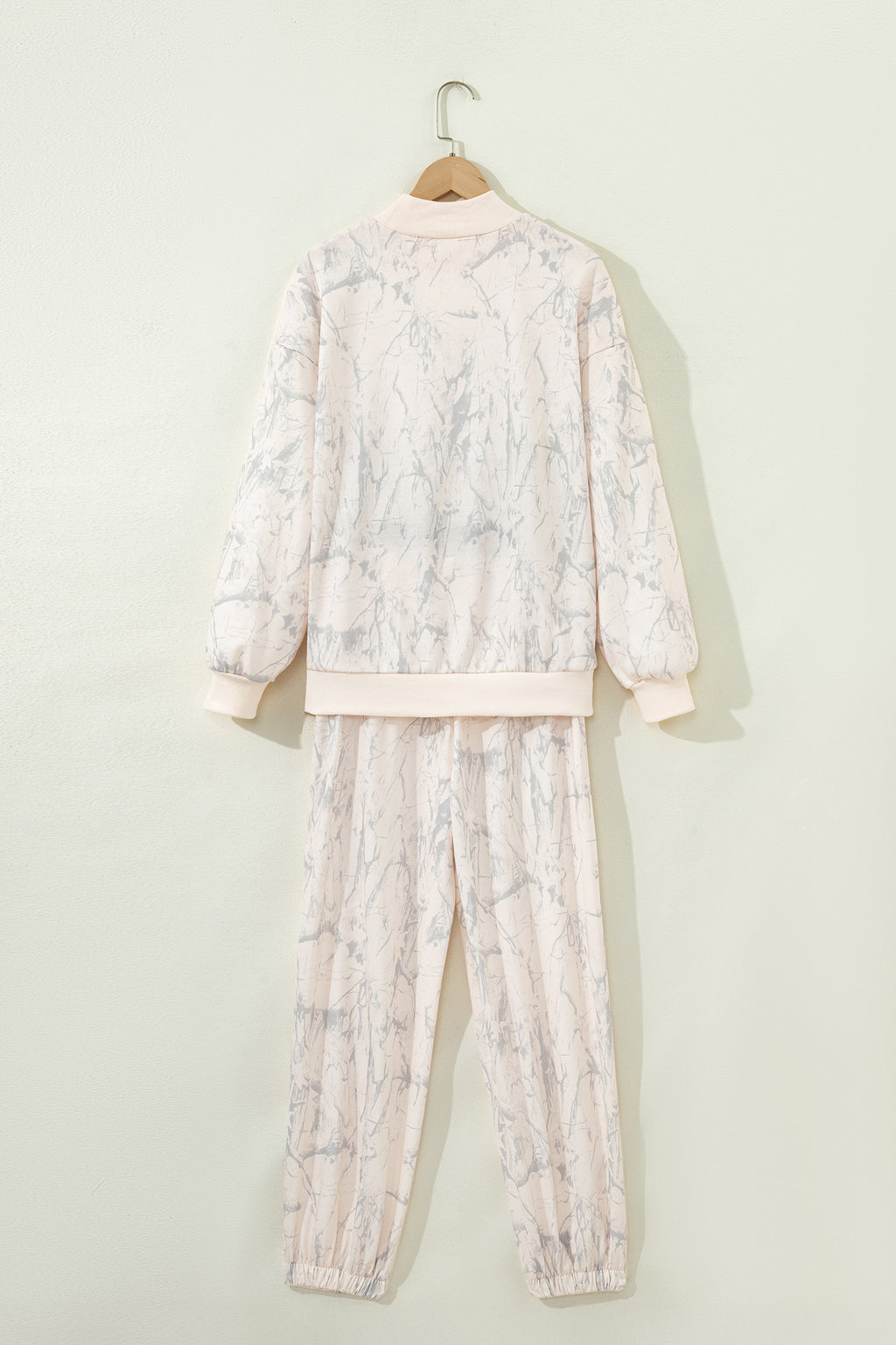 Pink Camo Print Jogger Pants Set