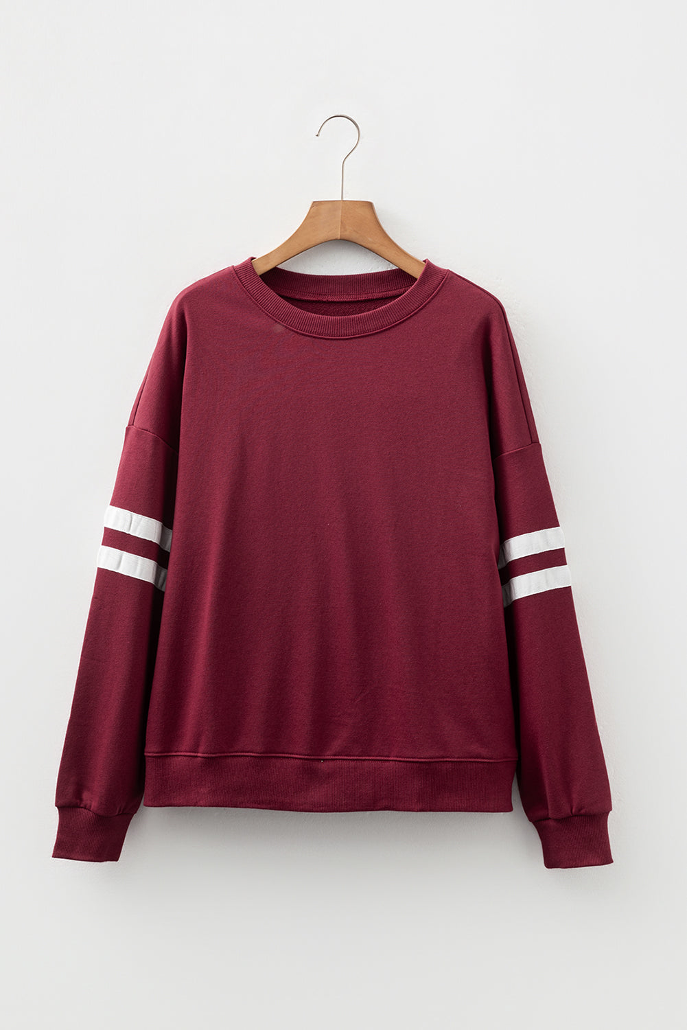Evergreen Varsity Striped Detail Drop Shoulder Oversized Sweatshirt